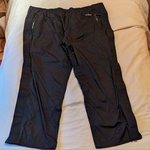 Rain Gear!!! L.L. Bean Women's Hiking Rain Pant Side Zip Elastic Waist 2XL